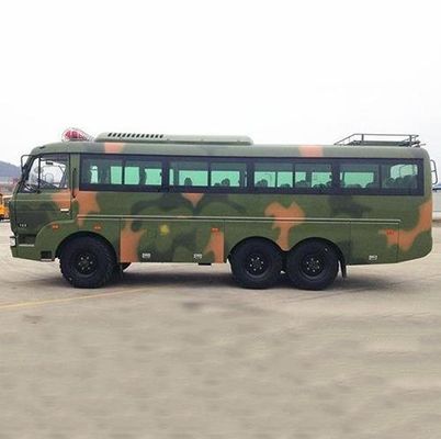 Assentos do ônibus 190HP 30 do passageiro da floresta 6x6 dos veículos militares do ônibus do transporte dos soldados do pneumático de Off Road