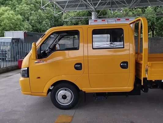 DONGFENG Light Cargo Truck Double Cab صف شاحنة سرير شحن أضواء 90Hp محرك ديزل
