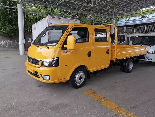 DONGFENG Light Cargo Truck Double Cab صف شاحنة سرير شحن أضواء 90Hp محرك ديزل