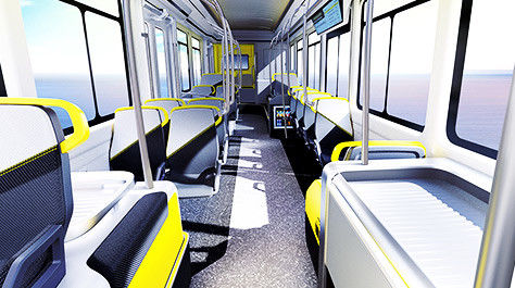 La ciudad eléctrica de CRRC transporta la configuración opcional de los asientos del kilometraje 30 del 12m los 500KM