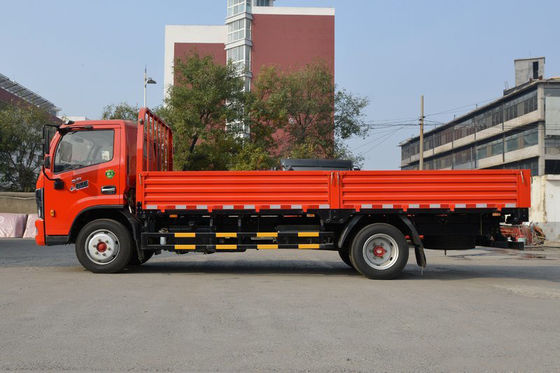 Camion rosso del carico del singolo di fila di transito della scatola del camion della colonna del piatto trasporto di logistica