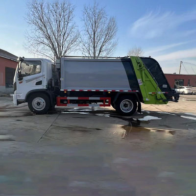 4x2 डीजल नगर स्वच्छता ट्रक 8Cbm कचरा डिब्बे अपशिष्ट कम्पेक्टर संग्रह