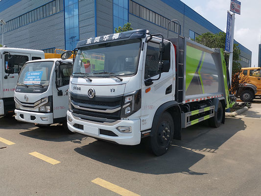 4x2 डीजल नगर स्वच्छता ट्रक 8Cbm कचरा डिब्बे अपशिष्ट कम्पेक्टर संग्रह