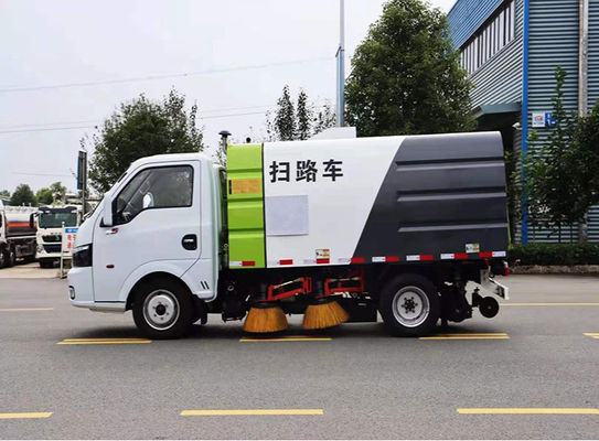 poder municipal 113hp Mini Road Sweeper da gasolina do caminhão do saneamento da roda 4x2