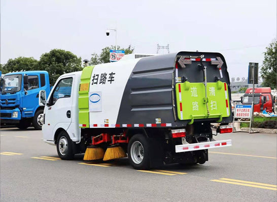 poder municipal 113hp Mini Road Sweeper da gasolina do caminhão do saneamento da roda 4x2