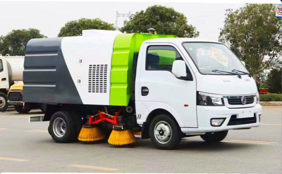 poder municipal 113hp Mini Road Sweeper da gasolina do caminhão do saneamento da roda 4x2