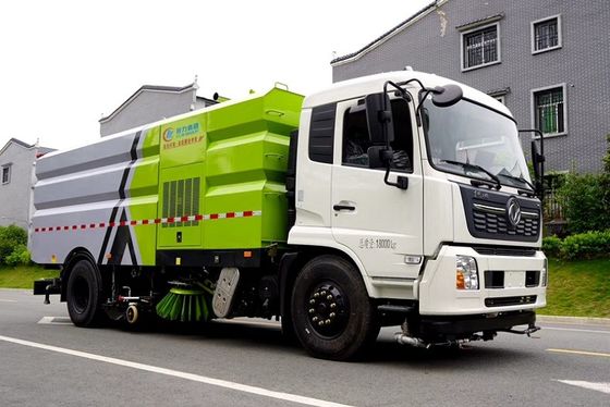 16 CBM মিউনিসিপ্যাল ​​স্যানিটেশন ট্রাক হুইলবেস 5000mm 210 HP সুইপার ক্লিনিং ট্রাক