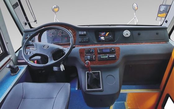 चाइल्ड प्राइमरी स्कूल बस 6m WEICHAI डीजल 120hp स्टैंडर्ड ABS येलो शटल बस